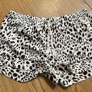 Victorias Secret Cheetah Print Satin Pajama Shorts Size XXL